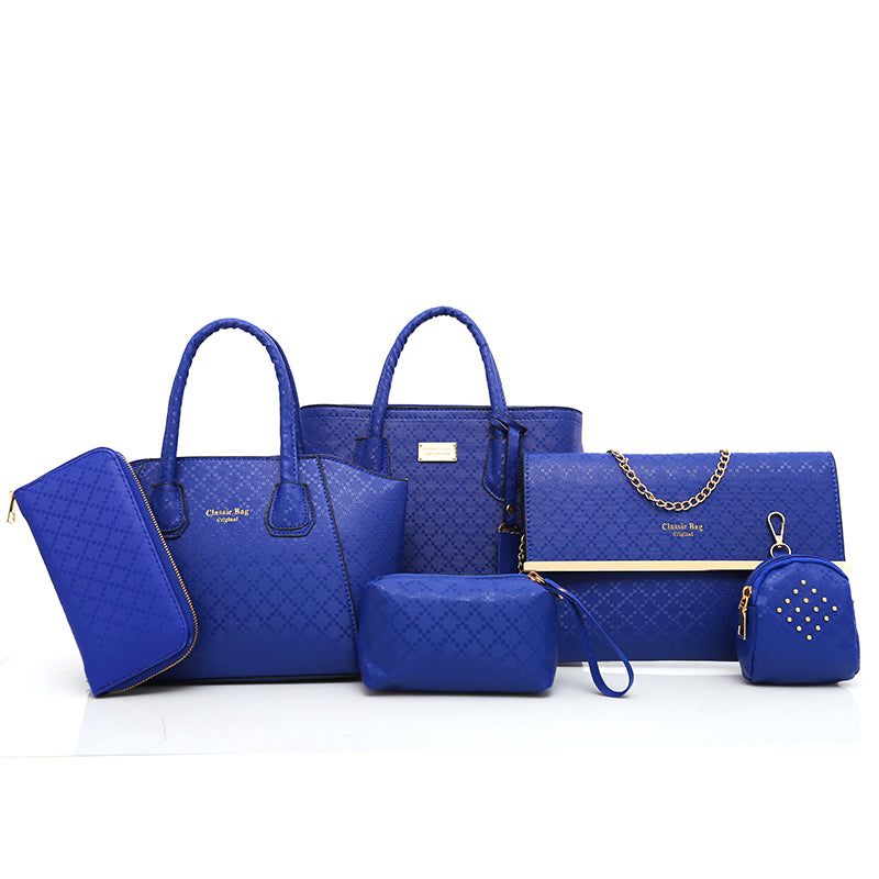 Kit bolsa feminina Harmonia Clássica - azul- Viel Elegance 