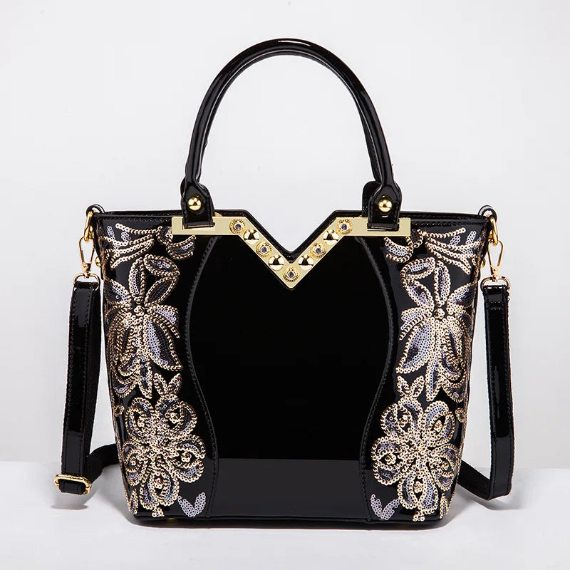 Bolsa Feminina Estrela Cintilante - preto - Viel Elegance