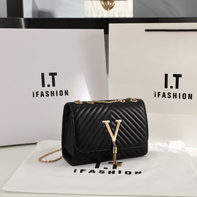 Bolsa Feminina Transversal iFashion Preta- VIEL ELEGANCE