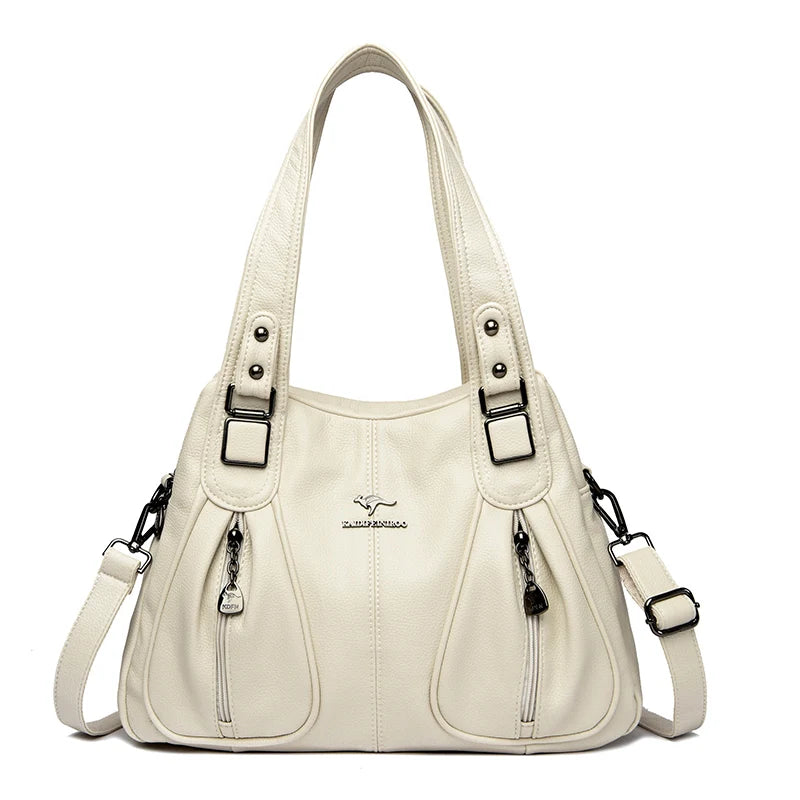 Bolsa de couro Luxe - Viel Elegance - branco