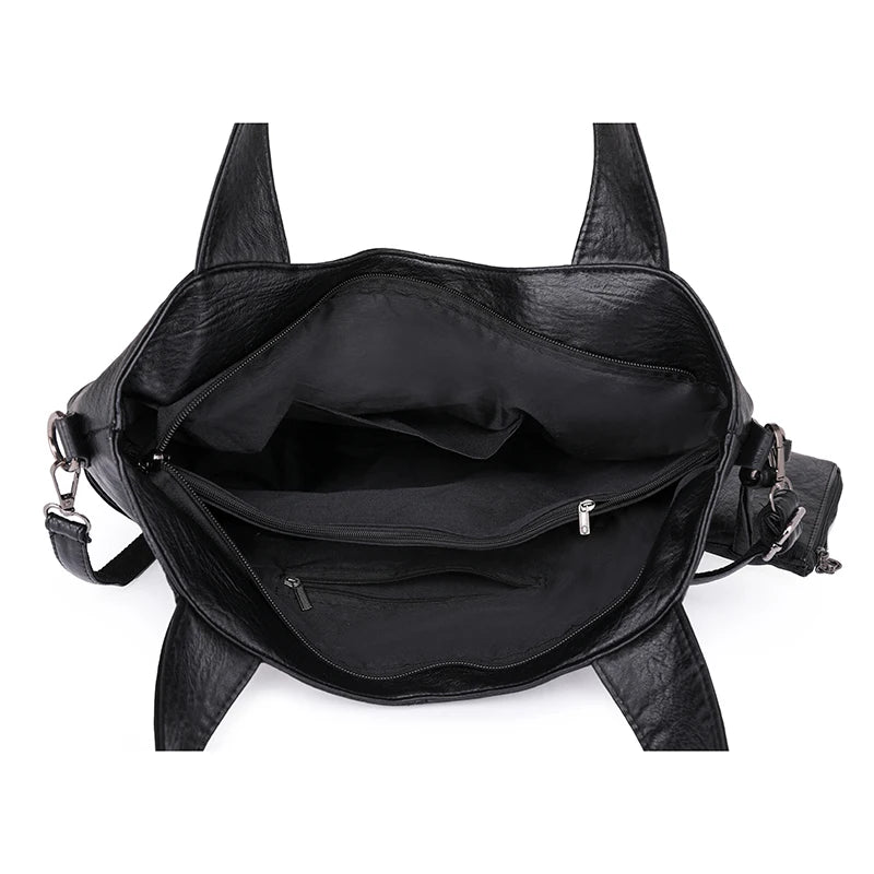 Bolsa de couro Magnífica - Viel Elegance - preto