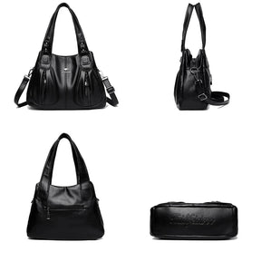 Bolsa de couro Luxe - Viel Elegance - preto