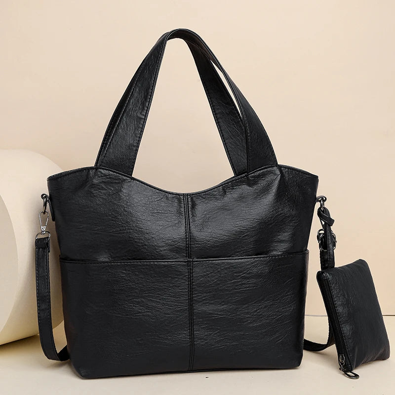 Bolsa de couro Magnífica - Viel Elegance - preto