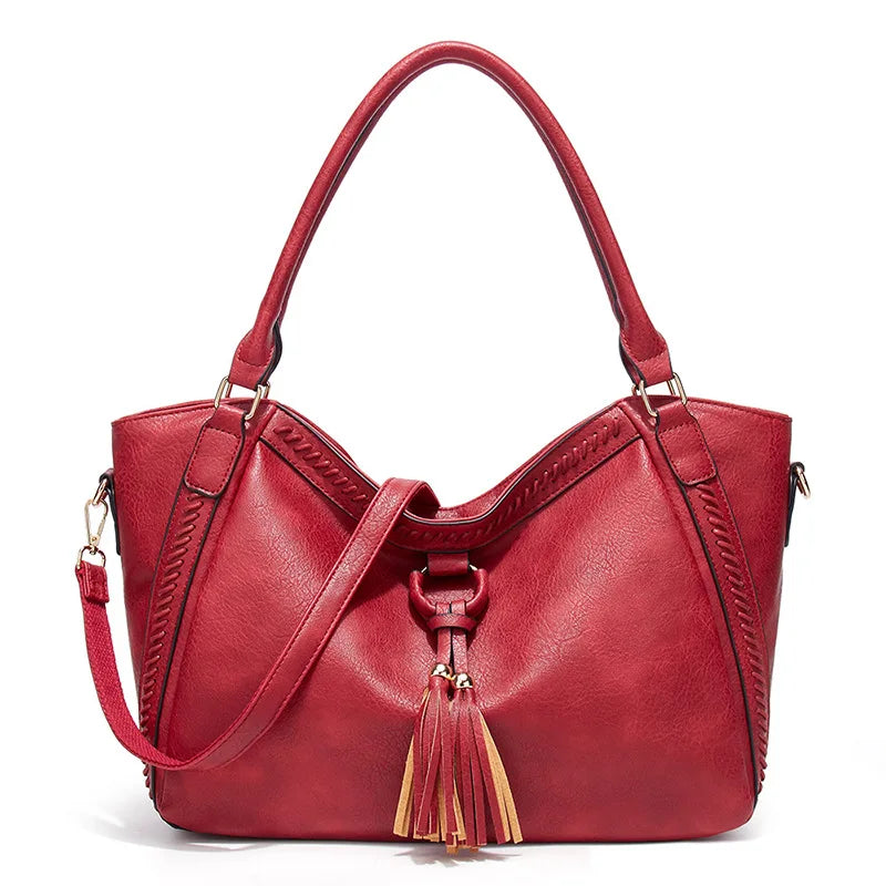 Bolsa de Couro Clássica - Viel Elegance - vermelho